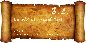 Barnódi Leonárd névjegykártya